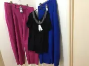 AUTOGRAPH Wide leg pants X2 - Blue + Pink - Size 18/20 + Millers SS Top Size 20