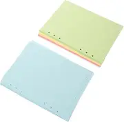 Operitacx 100 Sheets A5 Loose Leaf Paper 5 Colors Lined 6 Hole Punched Refillable Notebook Paper for Journal Notebook