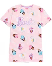 Vanilla Underground Barbie Girls Short Sleeve Nightdress Pink 9-10 Years