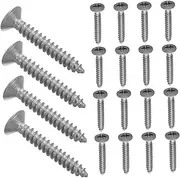 JEWEDECO 20pcs Heavy Duty Electric Guitar Mounting Screws for Secure Pickguard Installation Fit for Dual Coil Pickup Frames Durable Guitar Screw Kit Silver