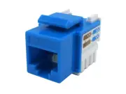 100 Lot CNAweb Cat5e RJ45 Modular Keystone Network Jack, 110 Style, Blue