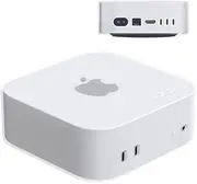 [pzoz] Protective Case for Apple 2024 MAC Mini M4 Pro/M4, Mac Mini Desktop Computer Soft Silicone Cover Anti-Scratch Dustproof Shell (Transparent White)