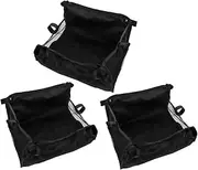 BUTIFULSIC 3pcs Stroller Storage Basket Black Oxford Cloth Stroller Basket Stroller Storage Bag Stroller Organizer Bag
