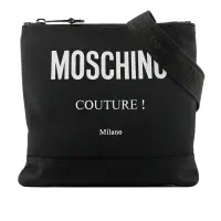 在飛比找環球Online優惠-【MOSCHINO】Miller 荔枝皮革編織背帶迷你翻蓋多