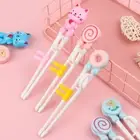 Children Correct Usage Cartoon Chopsticks Eating Training Learn Chopsticks