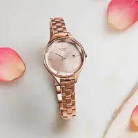 在飛比找誠品線上優惠-CASIO 卡西歐 SHEEN 優雅曲線日期手錶-玫瑰金 S