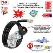 2 STAGE DUAL LPG GAS REGULATOR COMPLIANCE LCC27 TYPE-27 CARAVAN MOBILE HOME CAMP