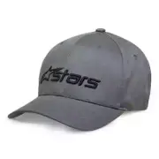 ALPINESTAR MENS CAP "BLAZE" 2 IN GREY FLEX FIT MX SKATE CURVED BRIM PEAK