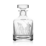 RALPH LAUREN HOME "Garrett" Crystal Whiskey Decanter (Polo Players)