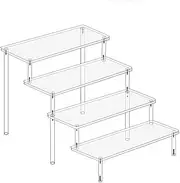 4 Tier Acrylic Display Stand, Clear Acrylic Display Shelf,Perfume Makeup Dessert Display Stand, Steps Dessert Table Standsm,for Decoration and Organizer activity(20*8)