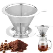 Pour Over Coffee Dripper Reusable Coffee Filter Paperless Coffee Cone Filter US