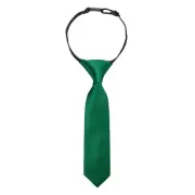 Emerald Green Boys Elastic Tie Satin Solid Plain Wedding Pre-Tied 0-2 Yrs by DQT