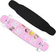 Sports Complete Skateboard, 46" 8-Layer A-Level Maple Double Cocked Super Power Pattern Professional Big Dance Board Suitable for Adult Girls