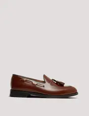 Hawes & Curtis Tan Leather Tassel Loafer Size: 8