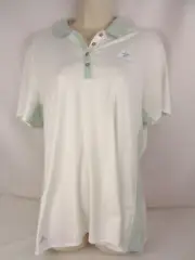 Women's XL NWT Adidas Climacool Sport Mesh Golf Polo White & Gray Hokuala Hawaii