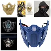 Mortal Kombat Sub-Zero Scorpion Half Face Mask Resin Game Cosplay Costume Props