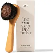RUHI Monastery Brush Face/Copper Brush/Face Brush Copper Natural Bristles & Plastic Free for Dry Brushing Massage/Made in Germany/Ionic Dry Brush Face/FSC-Certified Beech Wood
