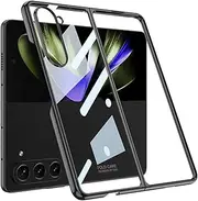 Ultra Thin Protective Case for Samsung Galaxy Z Fold5, Shockproof and Fashionable Clear Cover, Fold5 Case (Black,for Galaxy Z Fold5)