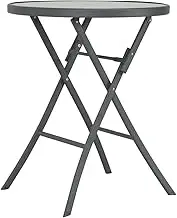 Folding Bistro Table Outdoor Round Top, Foldable Portable Patio Bar Tables for Dining, Party - Grey, 60x70 cm