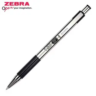 (美版)日本ZEBRA不銹鋼原子筆F-301 1.6mm BP(筆芯：黑色1.6mm油性原子筆)平行輸入