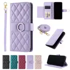 For Samsung S24FE S23FE S22 S21 S20 S10+Note 20 10 Flip Leather Ring Wallet Case