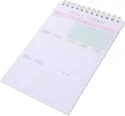 minkissy Weekly Planner Notebook Undated Pages a Size Spiral Bound for Planning Organization