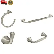 Moen Karis 4-Piece Bath Hardware Kit, Towel Ring, Robe Hook - FREE SHIPPING ....