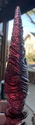 Empoli Genie Bottle Stopper Replacement WAVE In RED PLUM 8” Tall. RESIN