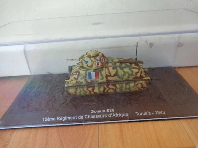 ATLAS DEAGOSTINI 1/72 SOMUA S35 TUNISIA 1943 WW2 DIECAST MODEL TANK