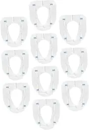 10Pcs Extra Large Disposable Toilet Seat Covers Safe Lightweight Toilet Seat Ring Cushion for Home Hotel and School Use for Adults
