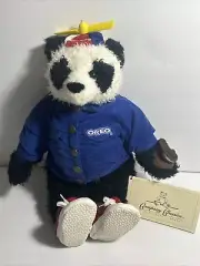 Oreo Cookie Plush PANDA BEAR w Corduroy Embroidered Jacket & Hat- 1st Edition