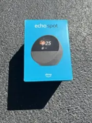 Amazon Echo Spot Smart Alarm Clock w/ Vibrant Sound & Alexa - Black (2024)