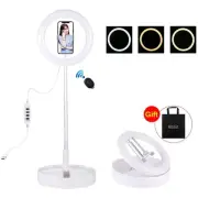 10.2 Dual-Colour Led Ring Light With Usb Bluetooth Remote And Phone Holder
