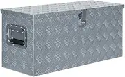 Aluminium Box 80x30x35 cm Silver - Heavy Duty Truck Bed Storage Toolbox with Locking System for Secure Transport, Weatherproof Organizer for RV, Trailers, Cargo, and Camping