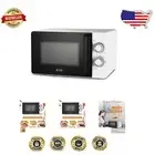 Compact 0.7 Cu. Ft. White Microwave with 700W, 6 Power Levels & Turntable