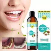 Mouthwash Whitening Pulling Oil 8oz with Coconut Oil Peppermint Oil Oral