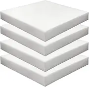(1-Pack 2" x 20" x 20" HD Upholstery Foam High Density Foam (Chair Cushion Square Foam for Dinning Chairs, Wheelchair Seat Cushion Replacement) ((4-Pack) 2" x 20" x 20" HD)