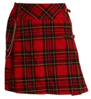 Kid's Size 10 Miller's Kids Punk Rock Tartan Plaid Skirt & Chain, New with Tags