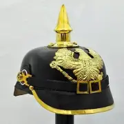 German Helmet Leather Pickelhaube Prussian Helmet WW1 Vintage Handmade helmet