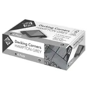Dekart Hampton Grey Decking Tile Corners - 4 Pack
