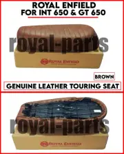 Royal Enfield GENUINE LEATHER TOURING SEAT ,(BROWN) For INTERCEPTOR 650 & GT 650