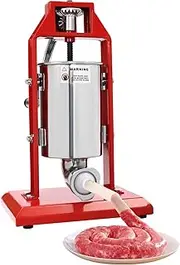 Sausage Stuffer, Hand Crank Sausage Maker with 4 Stuffing Tubes, Vertical Sausage Maker Fast Sausage Filling 3L/0.79Gal, Stainless Steel Sausage Machine for Commercial and Household