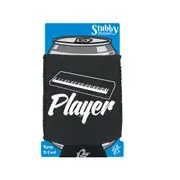 Keyboard Player Music - Funny Novelty Stubby Holder With Base