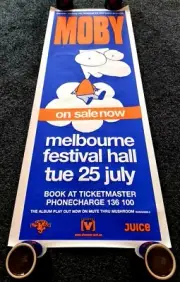Moby Silk Screen Touring Vintage Poster 1998