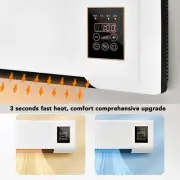 Smart Wall Heater Cooler Mount 1800W Vertical Oscillation Adjustable Thermostat