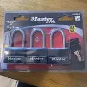 Master Lock 141TRILF Hardened Steel Covered Solid Body Padlock 1-9/16 in.
