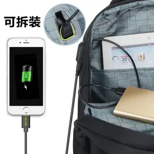 SUMDEX 防盜 USB充電 防潑水 可插拉桿 多功能 16吋 商務 電腦後背包 後背包 PON-1304 加賀皮件