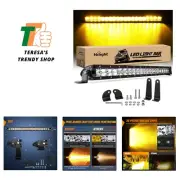 Led Light Bar Amber 21 Inch 100W Super Slim Spot Flood Combo Driving Fog 9000...