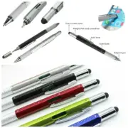 6 in 1 Functional Touch Screen Stylus Pen Spirit Level Ruler Screwdriver Tool