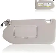 ZONFANT Beige Left Driver Side Sun Visor with Lamp and Mirror Without Sunroof Compatible with Infiniti Nissan Vehicle 2014-2017 QX60 JX35, 2013-2018 Pathfinder, Replace#96401-9PB0A
